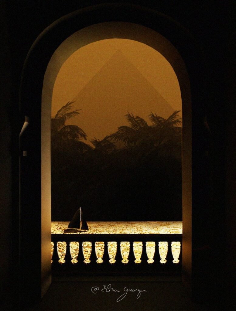 reproduction de photo 3d Egypte