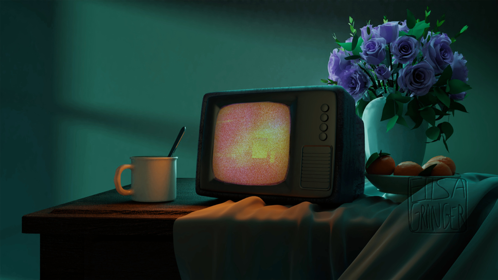 3D Lighting télé rétro nuit