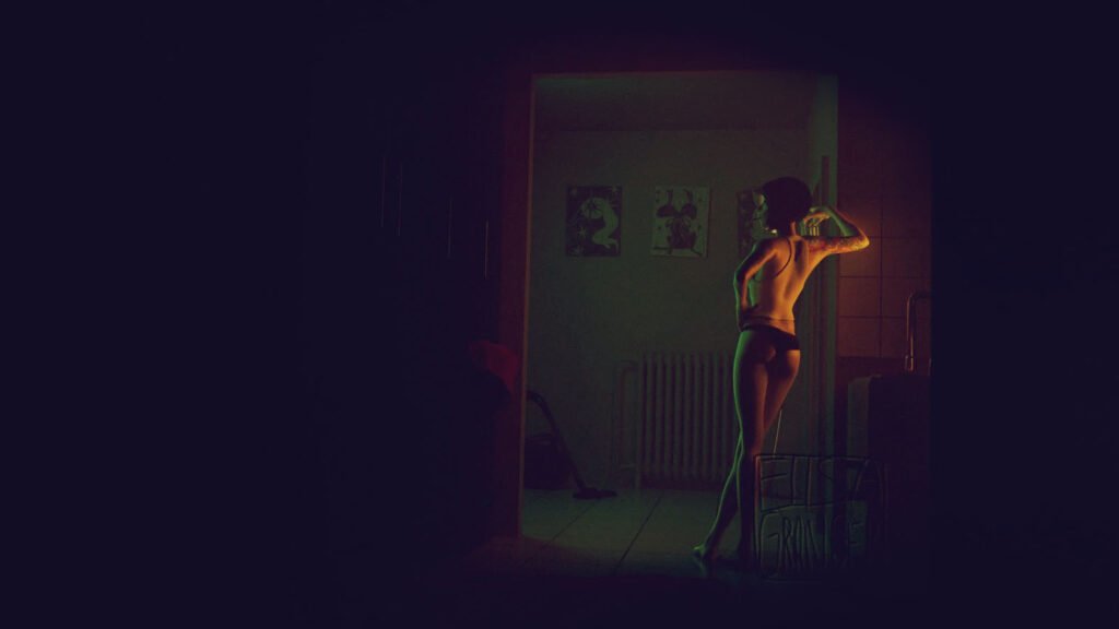 Lighting 3D femme de dos